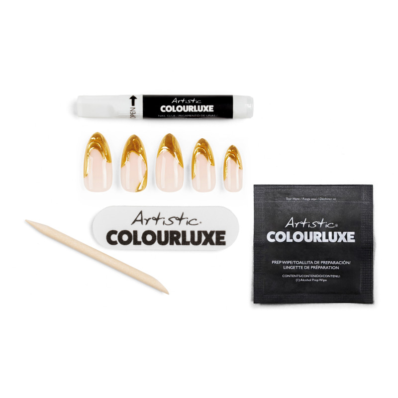 artistic colourluxe press-on tips royal flush