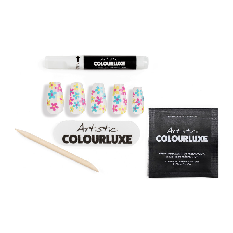 artistic colourluxe press-on tips daisy daze
