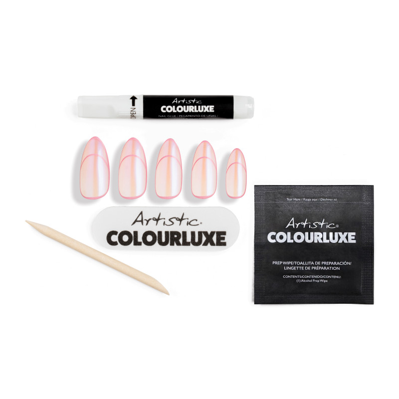 artistic colourluxe press-on tips glazy about you