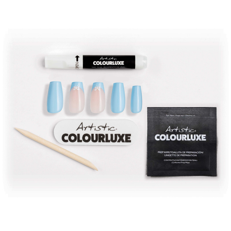 artistic colourluxe press-on tips la vie en bleu