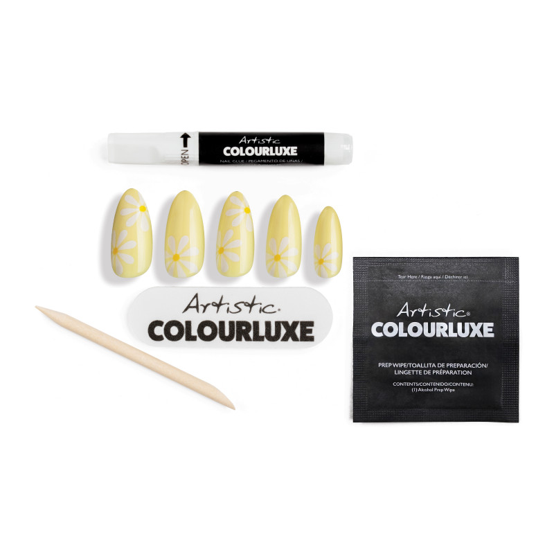artistic colourluxe press-on tips mellow yellow