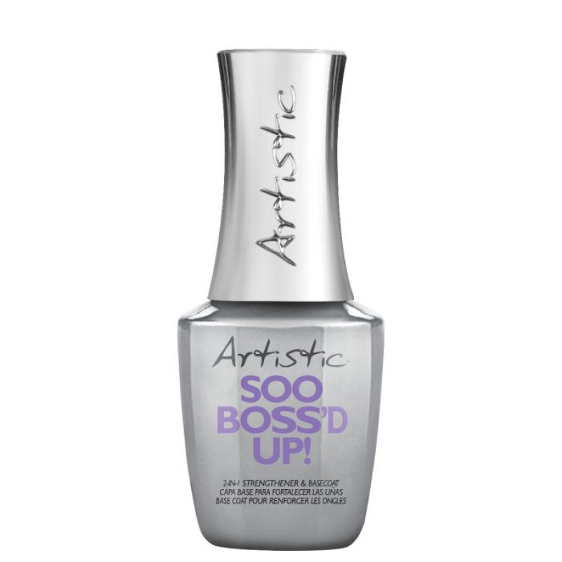 artistic soo boss'd up 2-in-1 strengthener + gel base coat .5oz