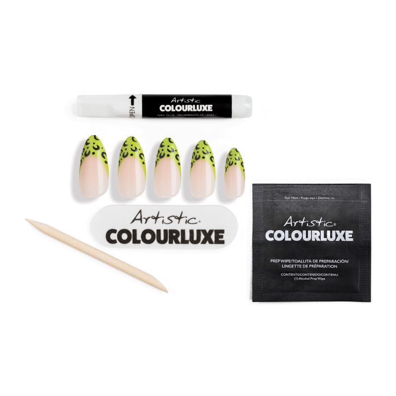 artistic colourluxe press-on tips spotty hottie