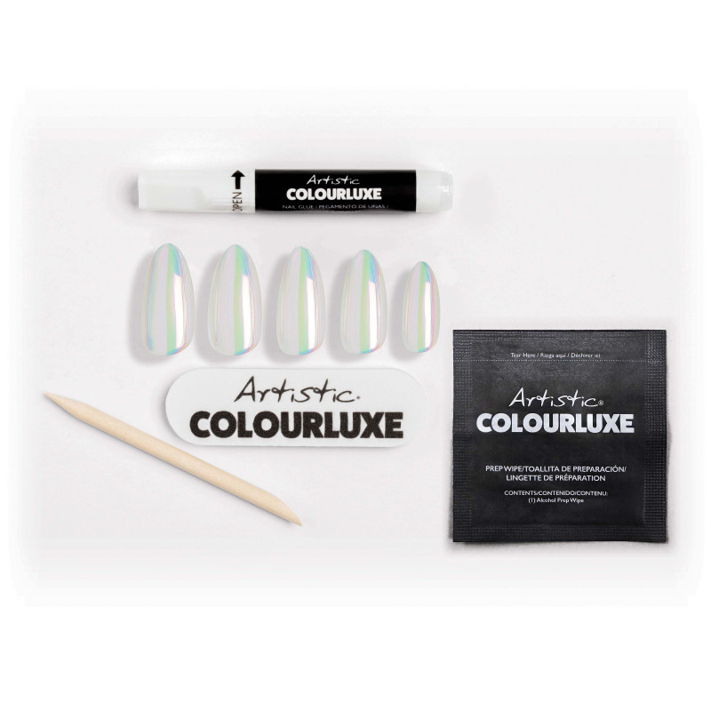 artistic colourluxe press-on tips sunset sherbert