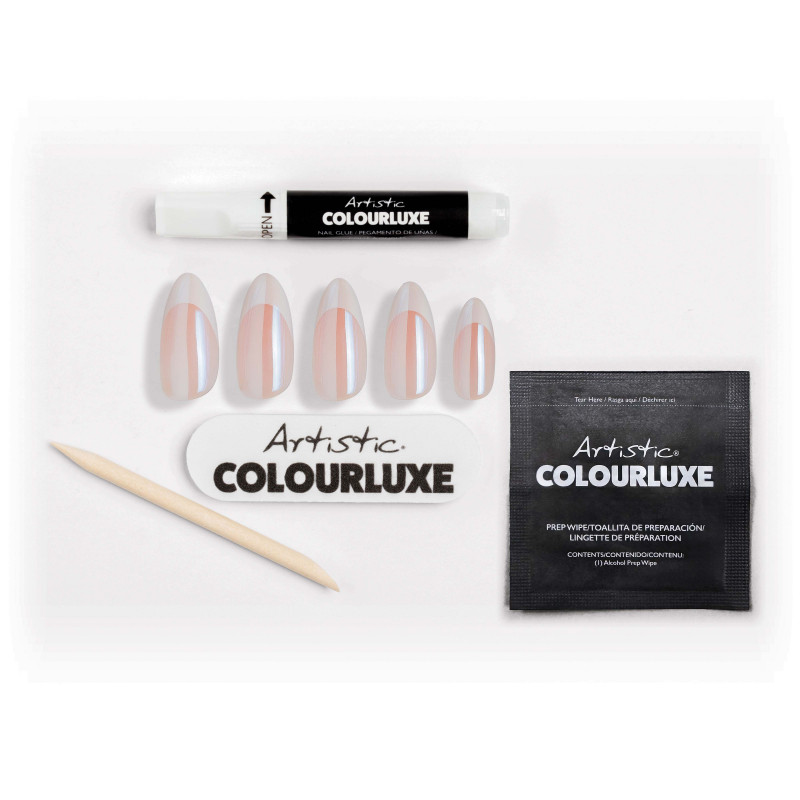 artistic colourluxe press-on tips vive le glaze
