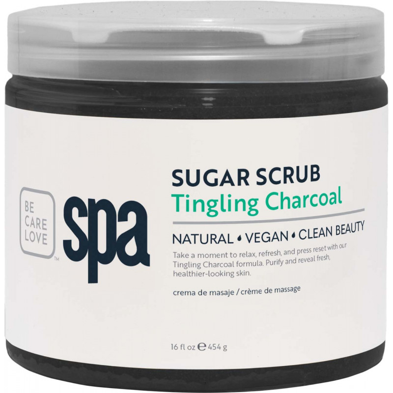 bcl spa tingling charcoal sugar scrub 16oz