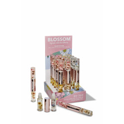 blossom glam squad roll-on lip gloss + perfume oil display 15pc