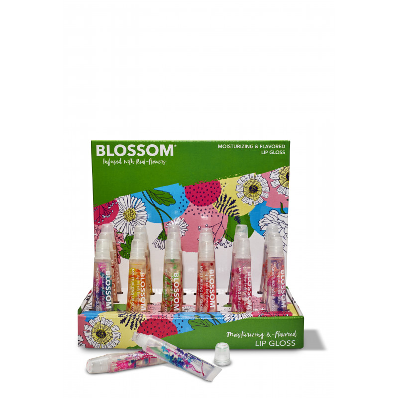 blossom  lip gloss tube display 18pc