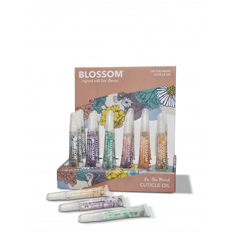 blossom on the mend cuticle oil display 18pc