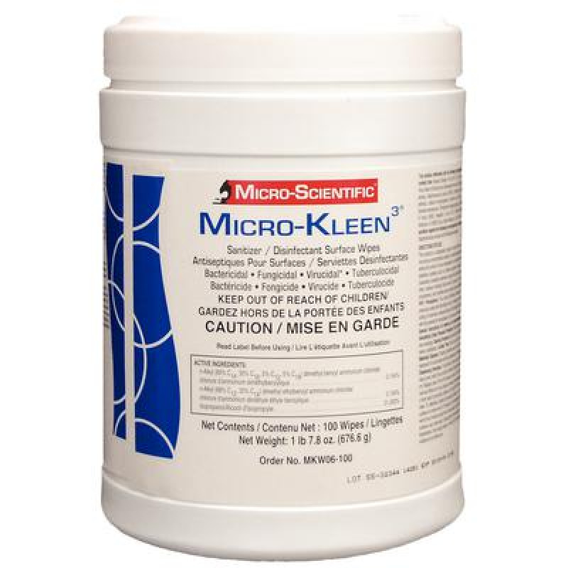 micro-kleen3 disinfectant wipes 100pc