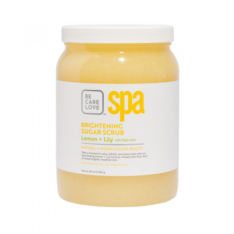 bcl spa brightening lemon & lily sugar scrub 64oz 