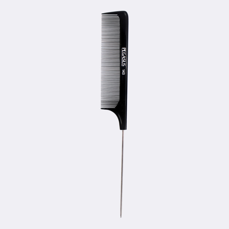 pegasus hard rubber metal pin tail comb peg143c