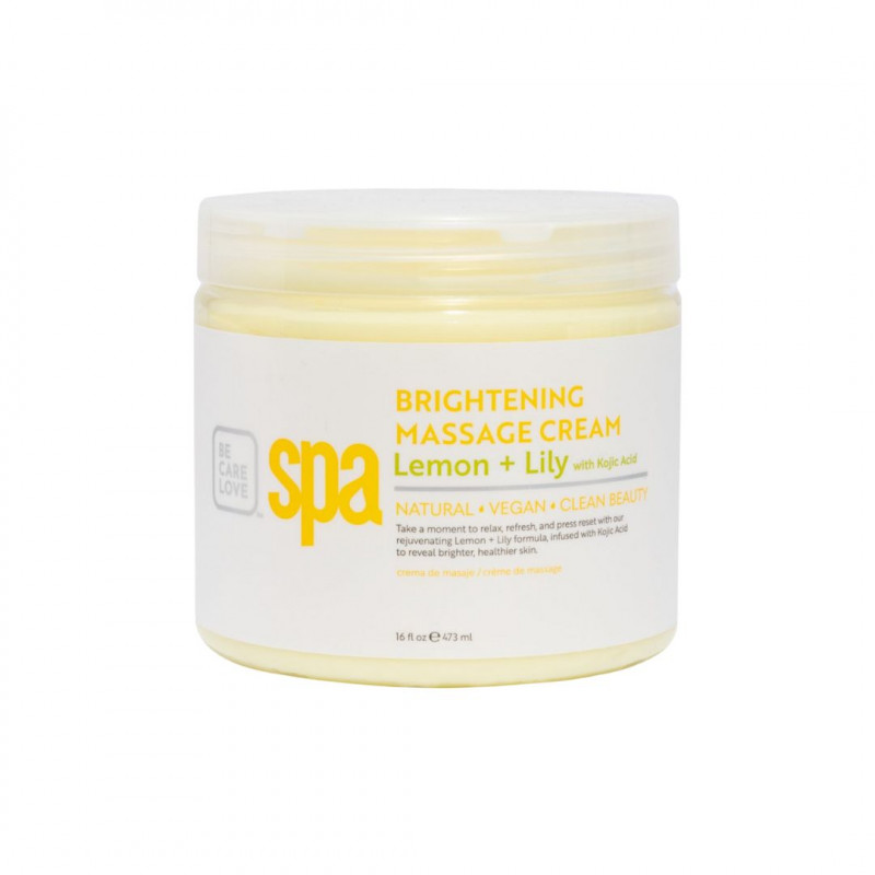 bcl spa brightening lemon & lily massage cream 16oz