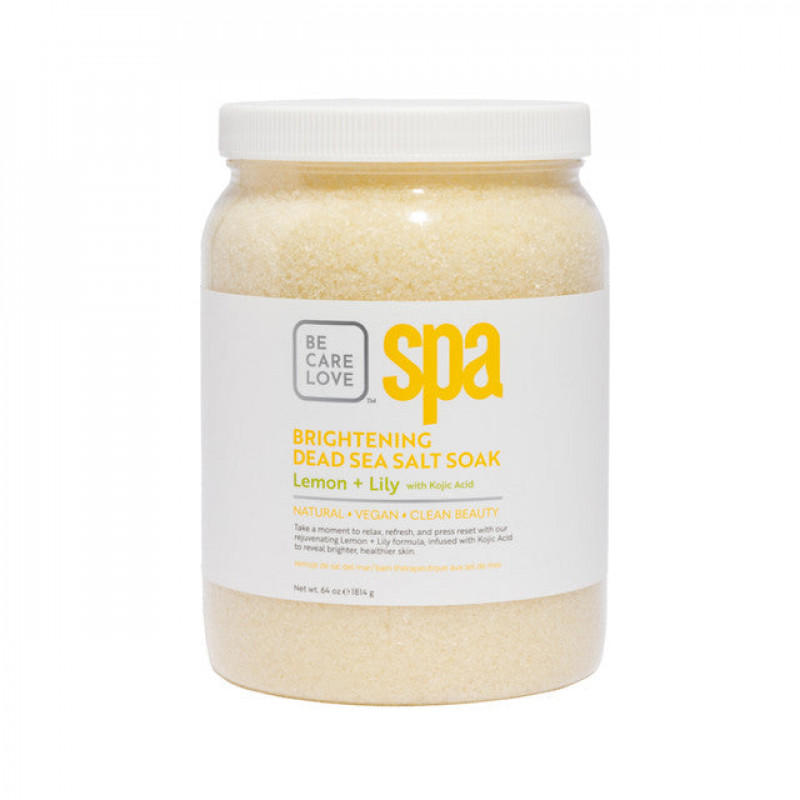 bcl spa brightening lemon & lily dead sea salt soak 64oz 