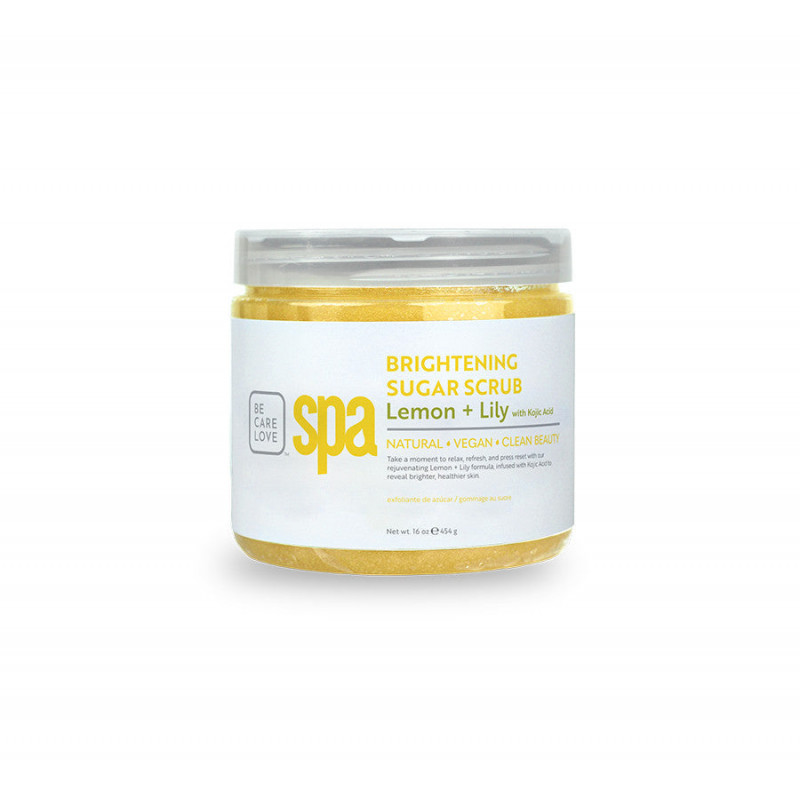 bcl spa brightening lemon & lily sugar scrub 16oz 