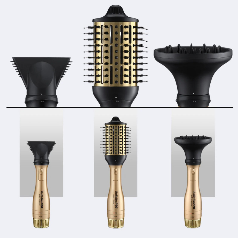 babylisspro nano titanium detachable 3-in-1 hot air brush & dryer - metalix ltd. ed. bntdhb275mhc