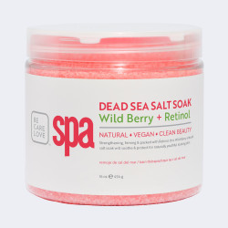 bcl spa dead sea salt soak wild berry + retinol 16oz