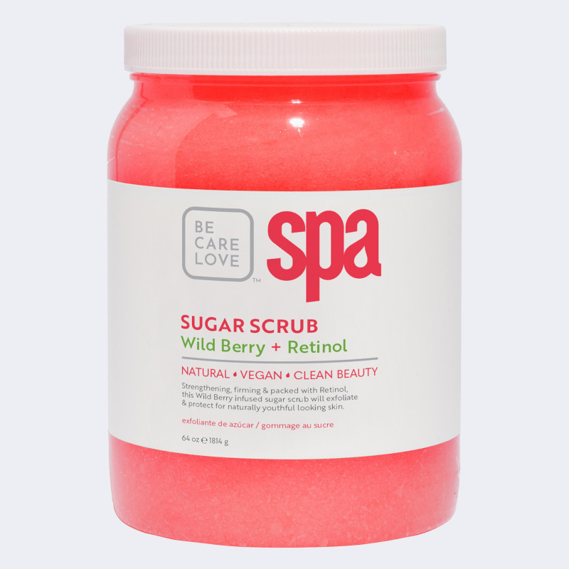 bcl spa wildberry + retinol sugar scrub 64oz