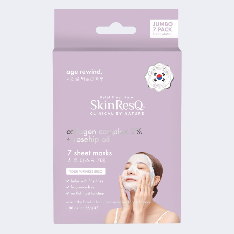 bcl skin resq age rewind korean sheet mask 7pc