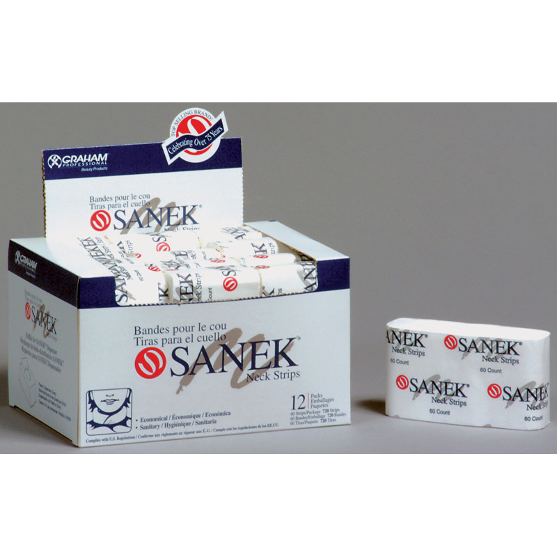 graham beauty sanek neck strips 60pc # 43310c