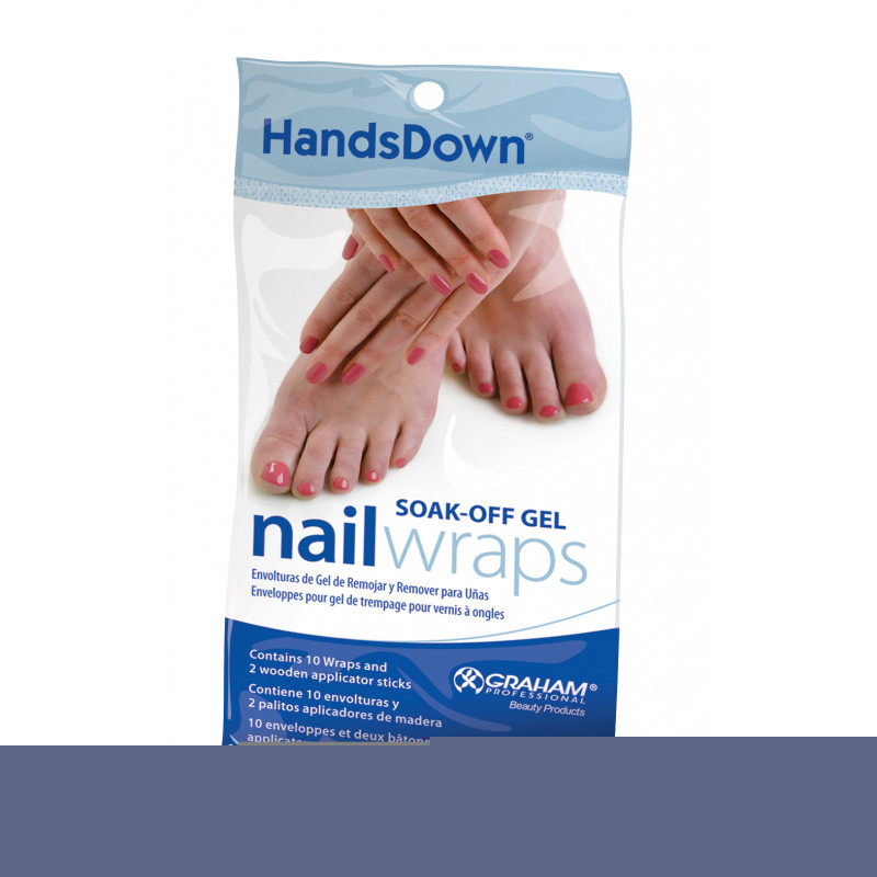 graham beauty handsdownsoak-off gel nail wraps 10pc # 60663c