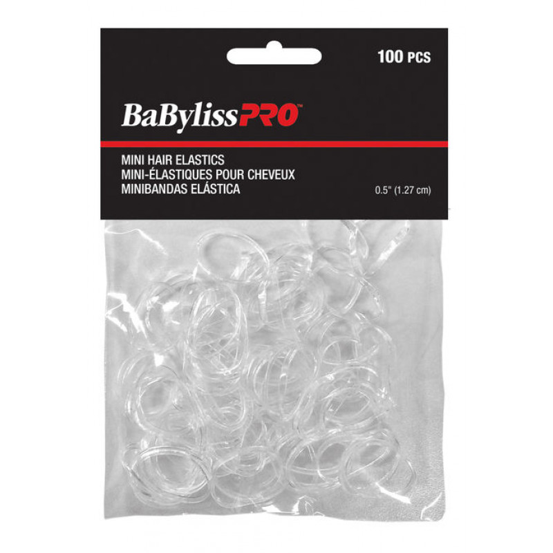 babylisspro mini hair elastics clear 100 pcs # besminielasucc