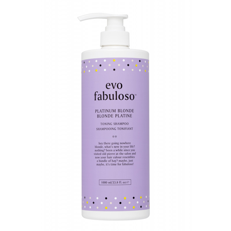 evo fabuloso platinum blonde toning shampoo litre