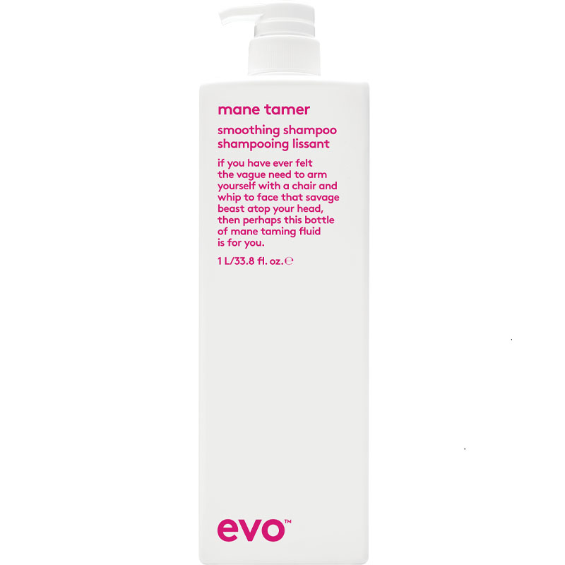 evo mane tamer smoothing shampoo litre