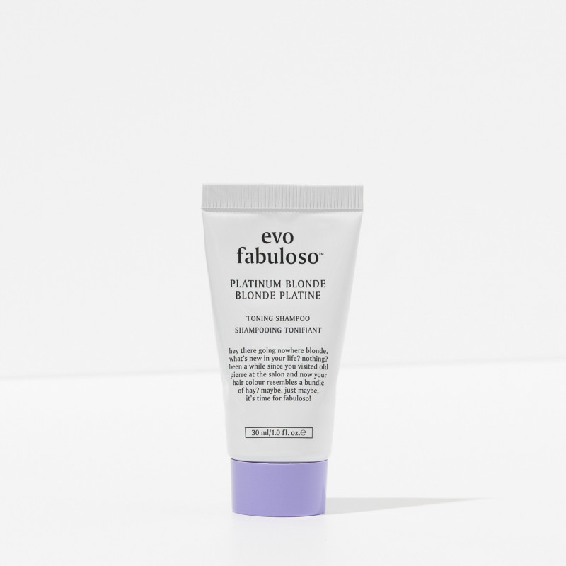 evo fabuloso platinum blonde toning shampoo 30ml