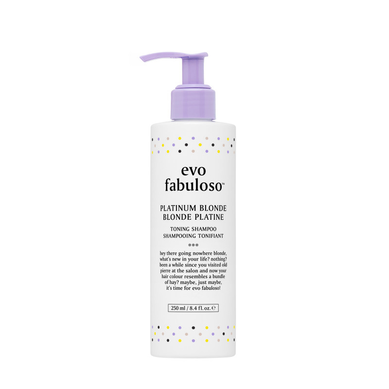 evo fabuloso platinum blonde toning shampoo 250ml