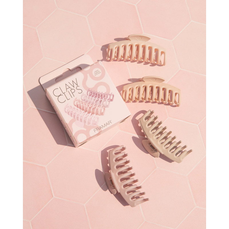 framar claw clips blush 4pc