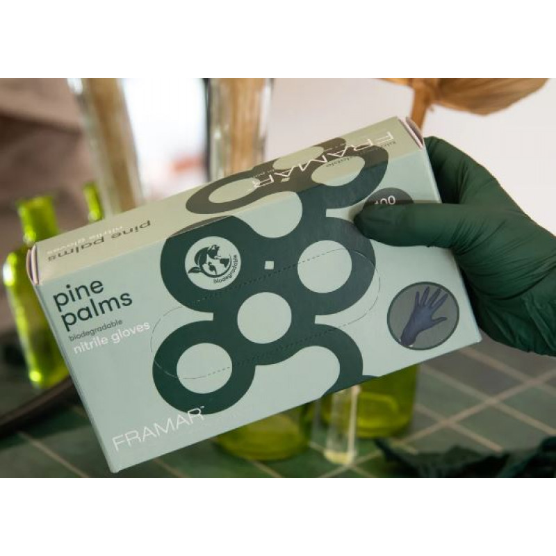 framar pine palms biodegradable nitrile gloves lrg 100pc