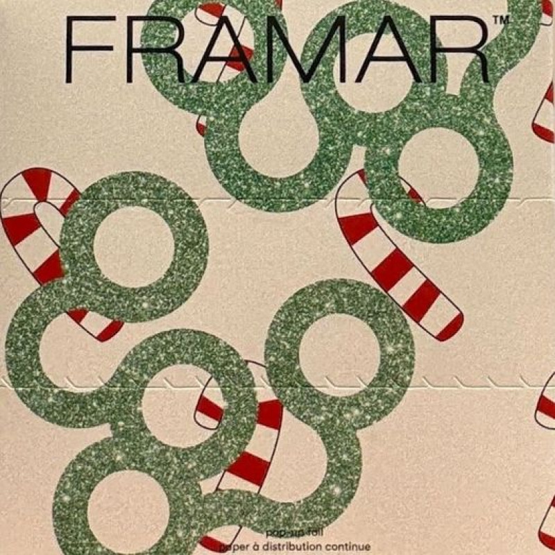 framar candy cane 5x11 pop up holiday foil 100pc