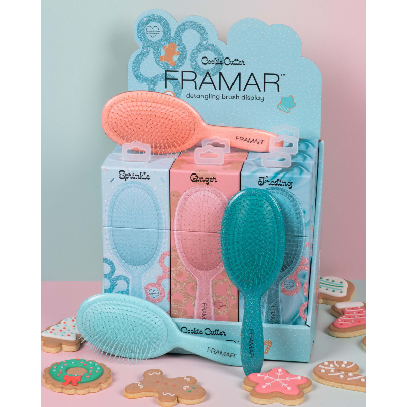 framar cookie cutter brush display 9pc