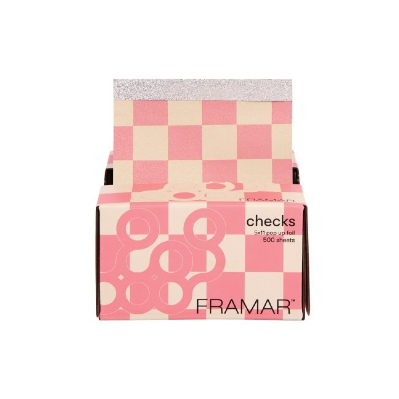 framar pink checks 5x11 pop up foil 500pc