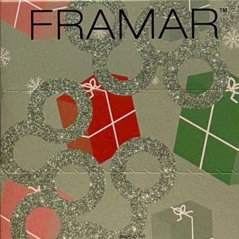 framar presents 5x11 pop up holiday foil 100pc