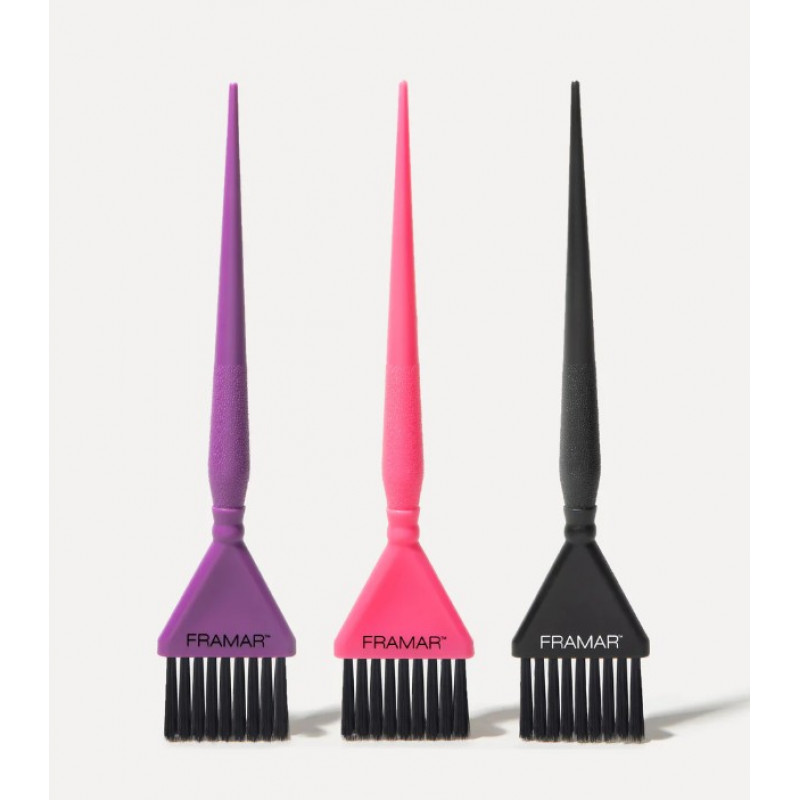 framar triple threat color brush set 3pc