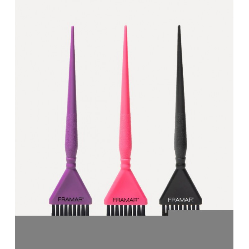 framar triple threat color brush set 3pc