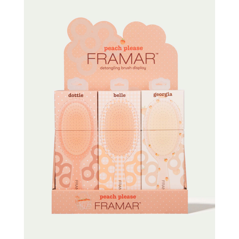 framar peach please brush display 9pc 