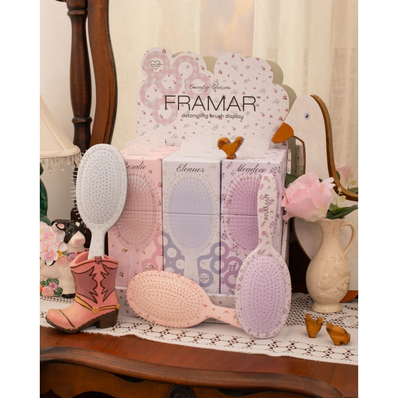 framar country charm brush display 9pc