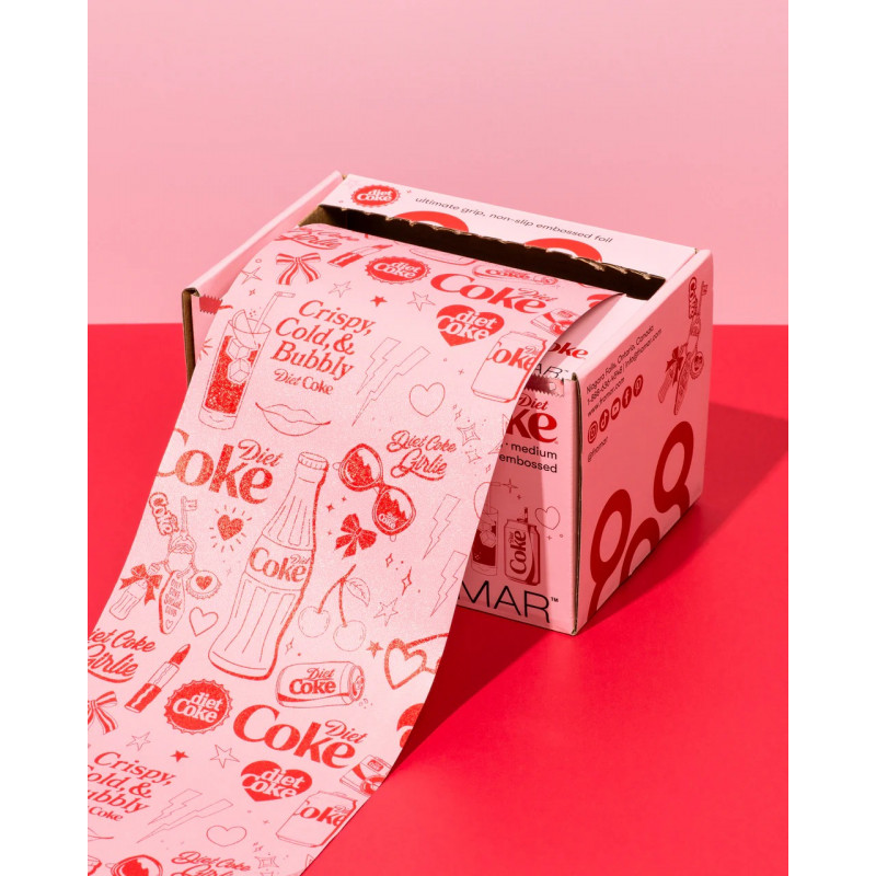 framar diet coke medium embossed foil roll 320ft