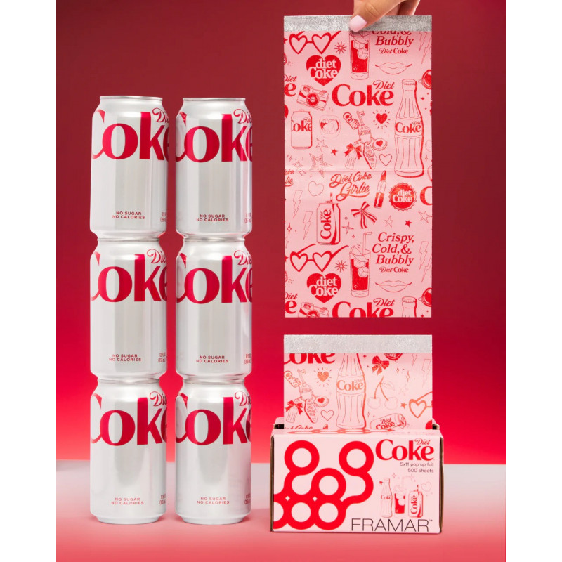 framar diet coke 5x11 pop up foil 500pc