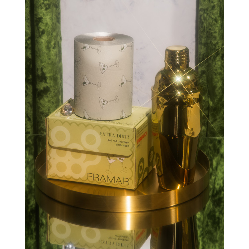 framar extra dirty medium embossed foil roll 320ft