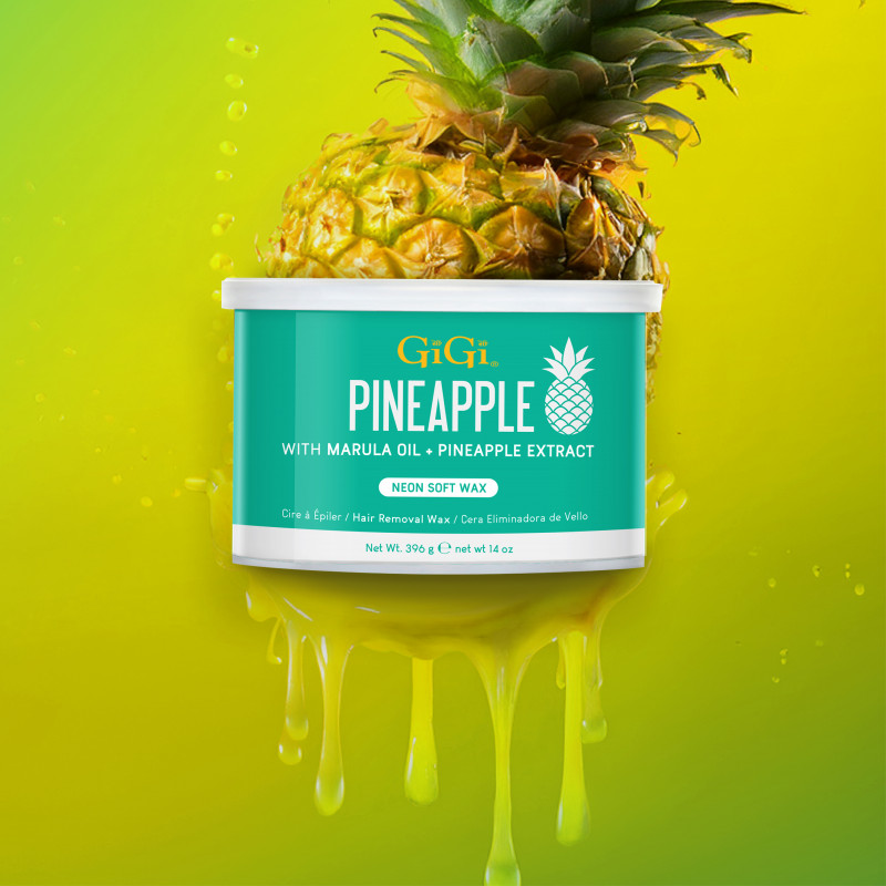 gigi neon soft wax pineapple 14oz