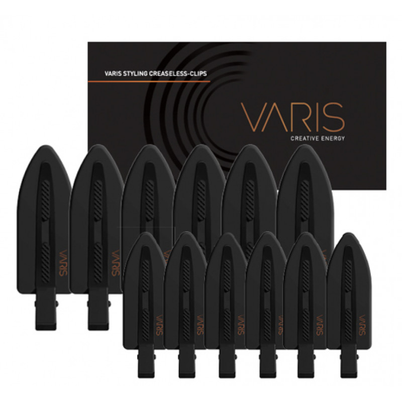 varis no crease styling clips 12 pack