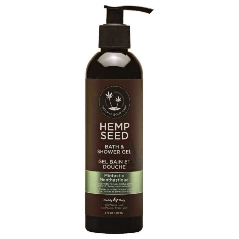 hemp seed bath & shower gel mintastic tingly 8oz 