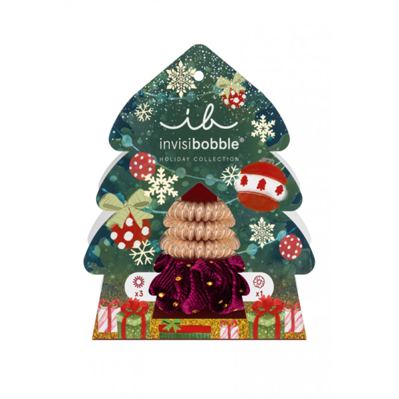 invisibobble holiday good things come in trees 4pc