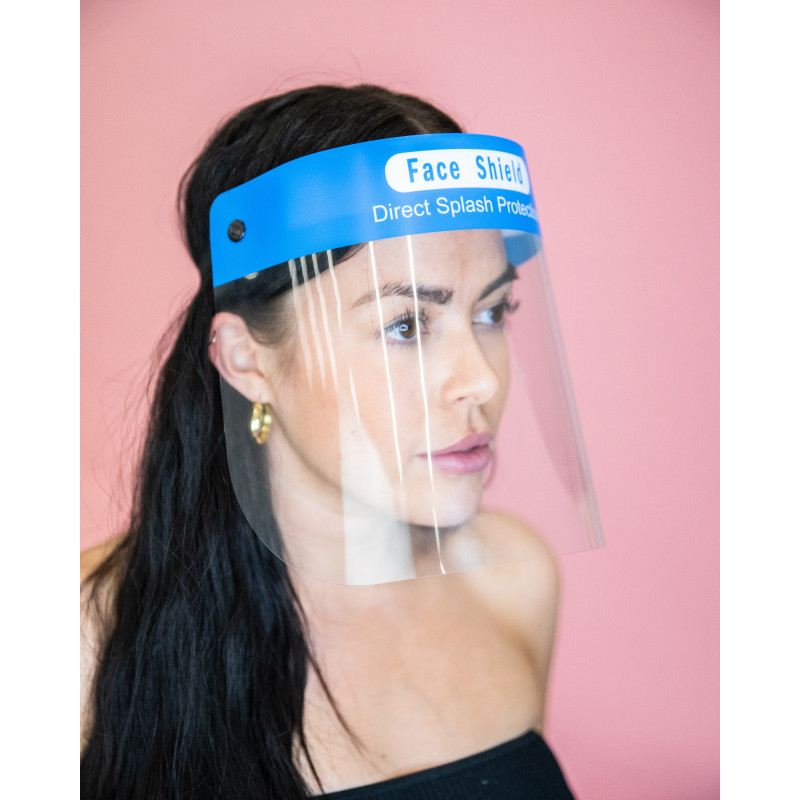 face shield with head str..