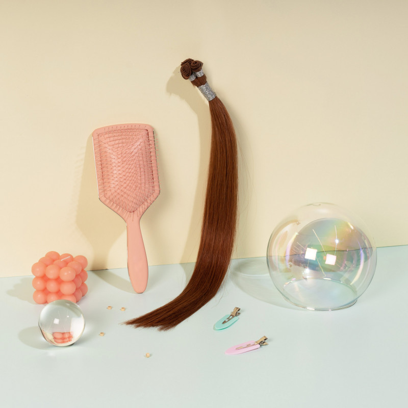 pony hand tied weft (the mini)  cinnamon 18