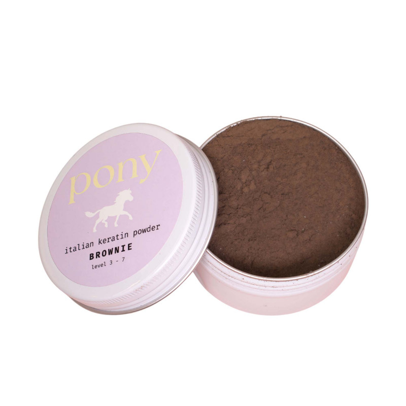 pony italian keratin powder 50g tin brownie (levels 3-7)